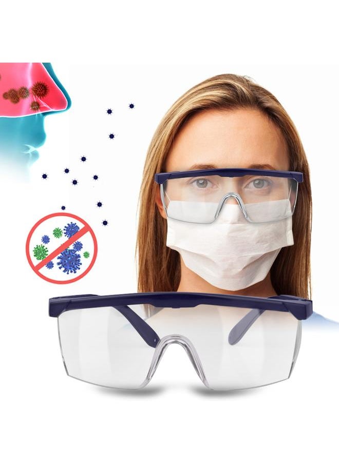 Thoraya Anti Fog Windproof Anti Dust Full-Sealing Goggles Transparent Lens Wearable Nearsighted Glasses(dark blue )  - Image 4