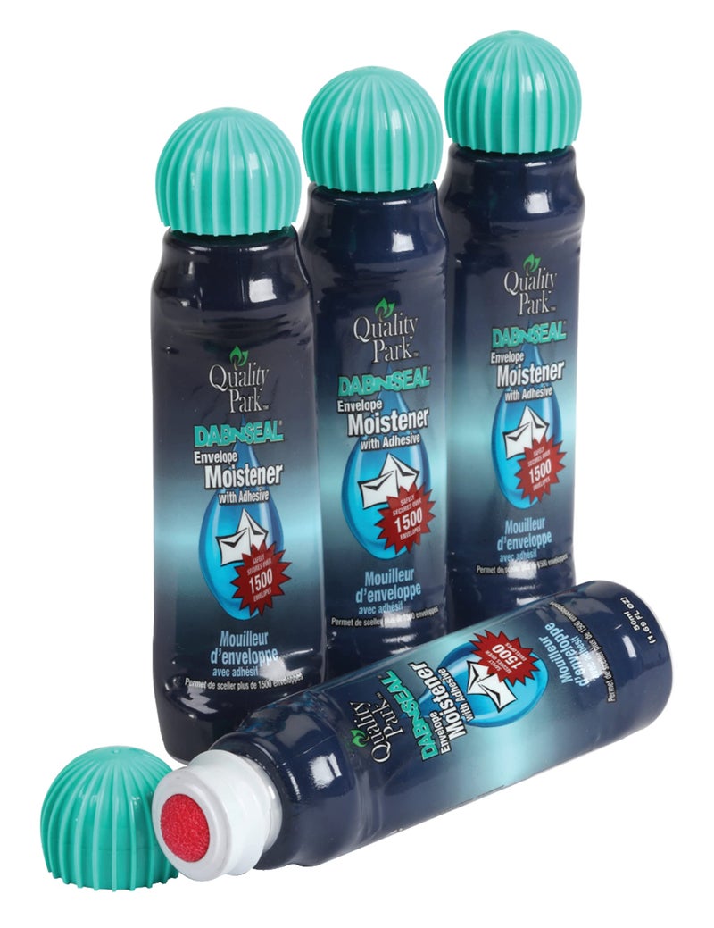 Quality Park Dab-N-Seal Envelope Moistener with Adhesive, 50ML Bottle, 4 Pack (46071) - Image 2