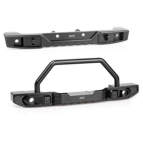 KYX Racing CNC Machined Aluminum Alloy Front Rear Bumper Set For 110 RC Crawler Axial SCX10 III AXI03007 SCX103 - Image 1