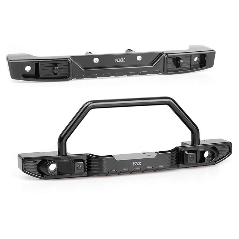 KYX Racing CNC Machined Aluminum Alloy Front Rear Bumper Set For 110 RC Crawler Axial SCX10 III AXI03007 SCX103 - Image 2