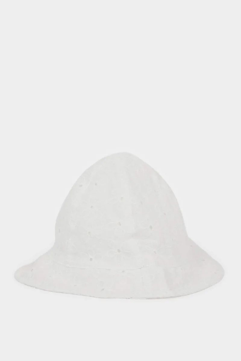 Defacto Baby Girl Cotton Embroidered Bob Hat