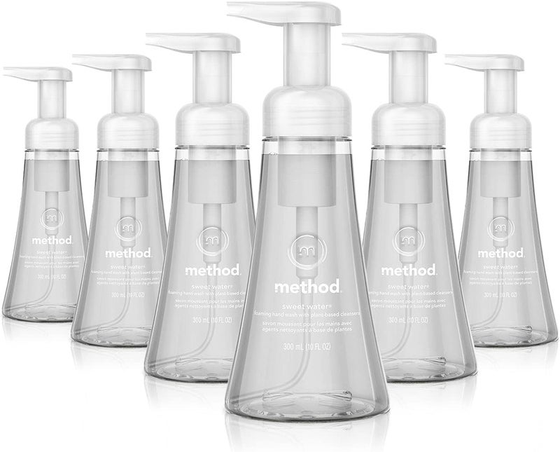 Method Foaming Hand Soap Sweet Water Paraben and Phthalate Free Biodegradable Formula 10 Fl Oz Pack of 6