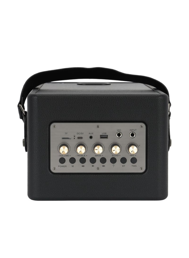GEEPAS RGB Bluetooth Speaker: Big Sound, Long Playtime, Wireless Mic - Black - Image 3