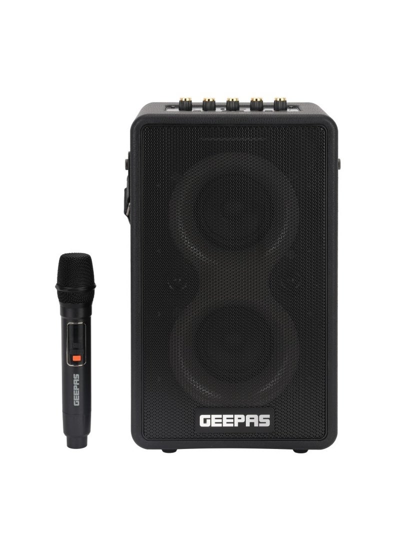 GEEPAS RGB Bluetooth Speaker: Big Sound, Long Playtime, Wireless Mic - Black - Image 1
