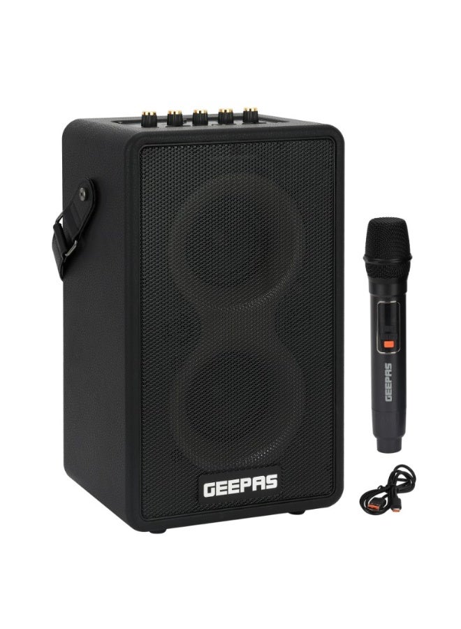 GEEPAS RGB Bluetooth Speaker: Big Sound, Long Playtime, Wireless Mic - Black - Image 5
