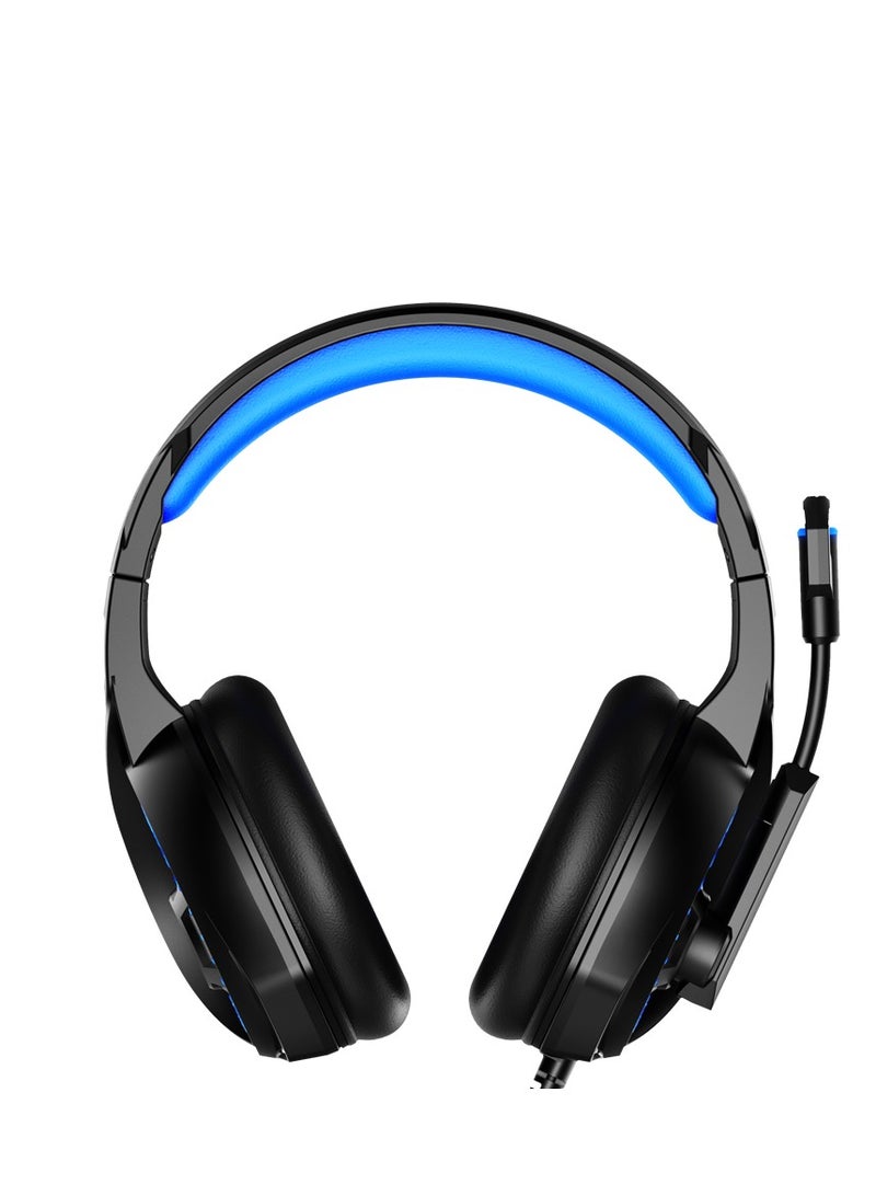 Datazone Wired Gaming Headset in Blue Color with RGB Lighting, Noise Cancelling, and High-Precision Surround Sound – Compatible with PS5, PS4, PC, XBOX – High Quality and Designed for Gaming Enthusiasts - Image 4