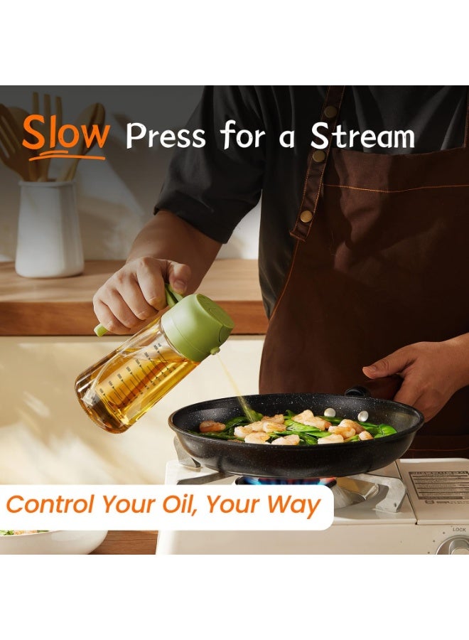 ARGT 2 in 1 Olive Oil Sprayer and Dispenser Bottle – 470ml Oil Mister for Cooking, Air Fryer, BBQ & Salad - Image 5