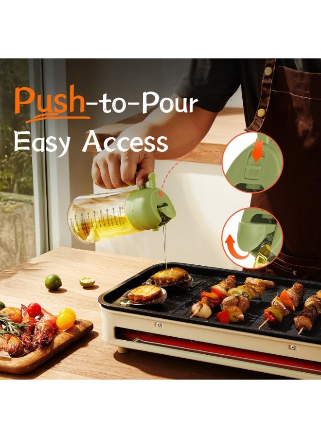 ARGT 2 in 1 Olive Oil Sprayer and Dispenser Bottle – 470ml Oil Mister for Cooking, Air Fryer, BBQ & Salad - Image 4