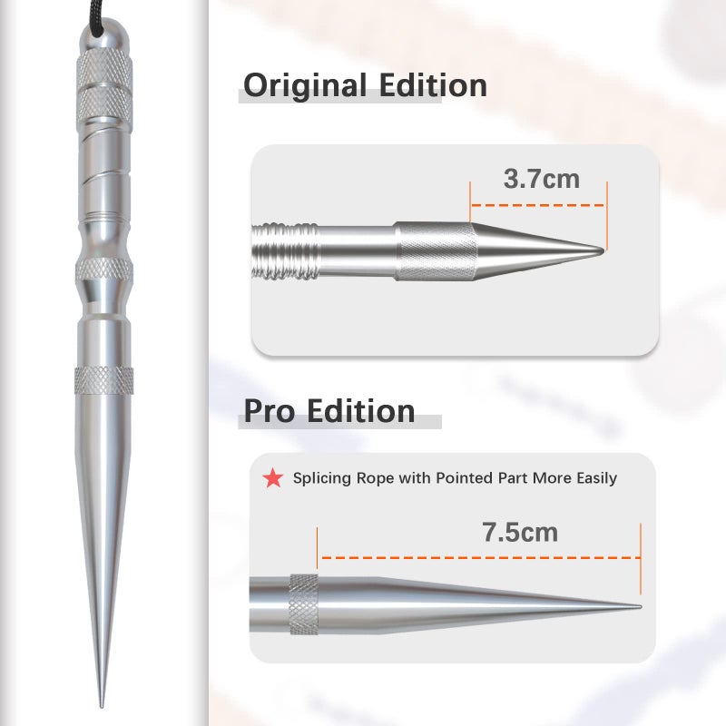 WILDAIR Paracord Marlin Spike-Pro Knotter Tools Lacing Needles Paracord Tools DIY Weaving Lacing Stitching Needles and Smoothing Tool for Paracord Leather Ropes Cords Projects(Silver) - Image 5