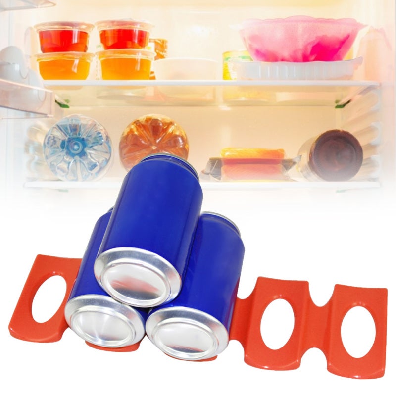 Silicone Fridge Mat: Non-Slip Flexible Design - 10-Can/5-Wine-Bottle Capacity Refrigerator Organizer for Kitchen Storage, Coolers & Mini Fridges - Image 2