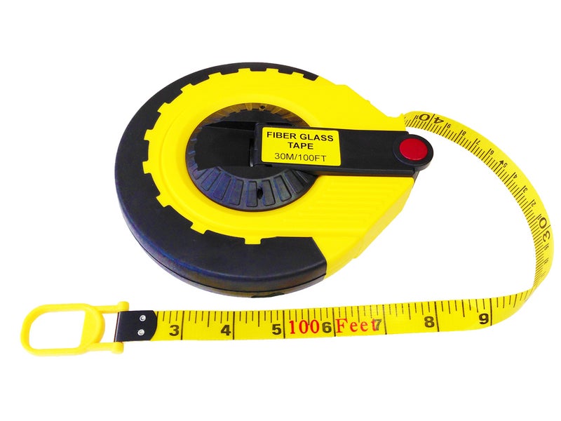PERFECT MEASURING TAPE The Perfect Measuring Tape Company - Surveyor's Tape Measure - Rewinding and Compact - Dual Sided - 100' (feet) / 30m (meter) - Image 1