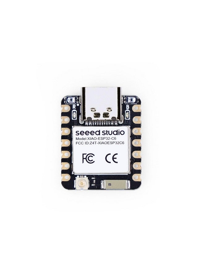 Seeed Studio XIAO ESP32C6-2.4 GHz WiFi 6, Bluetooth 5.3, Zigbee, Thread (802.15.4), ESP Rain Maker, AWS IoT, Support for Microsoft Azure, Smart Home
