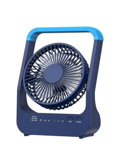 Rechargeable Battery Powered Fan, 20000MAh Personal Desk Fan, Portable USB Table Fan, Timer Off Quiet Desk Fan (Blue)