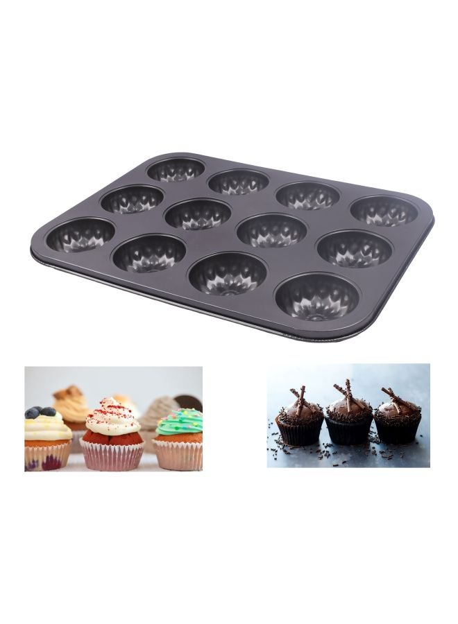 Non Stick Bakeware Mould Black 35x26.5x3centimeter - Image 2