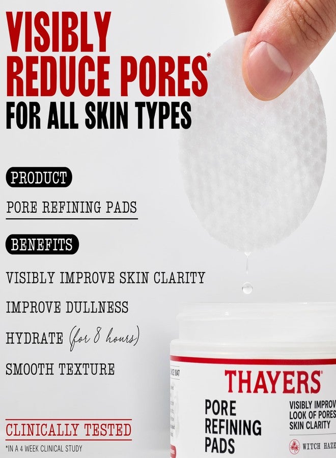 Thayers Pore Refining Toner Pads, Dual-Sided Exfoliating Pads with Witch Hazel, Salicylic Acid & Hyaluronic Acid to Improve Look of Pores and Skin Clarity, Made For All Skin Types, 60 Count - Image 2