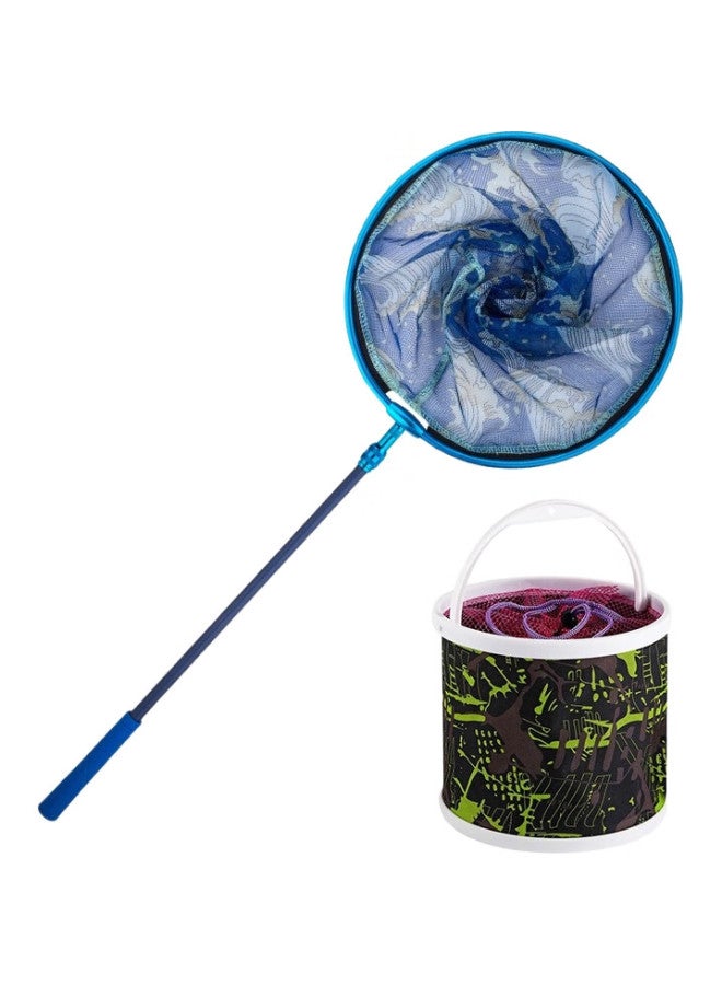 Grsaed Children'S Telescopic Carbon Fiber Fishing Net Pole, Fish Catching Net, Insect Net, Foldable Fishing Net, Water Bucket, Outdoor Fishing Tackle Set - Image 1