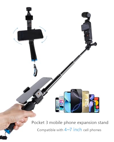 Leenconghui 32" Selfie Stick with Quick-Release Adapter for DJI Osmo Pocket 3, Tripod Stand Extension Pole Monopod for DJI Pocket 3 Accessories - Image 4