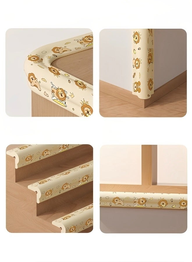 6.6ft Baby Protective Foam Edge Bumper Cute Lion Pattern Soft Safety Guard for Furniture Fireplace Desk Corner Non-Toxic Childproof Strip - Image 3