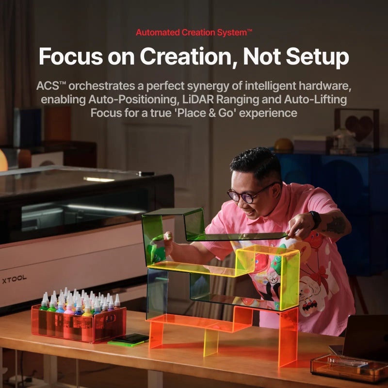 XTOOL قاطع ليزر CO2 رائد P3 بقوة 80 واط مع أتمتة ذكية - Image 5