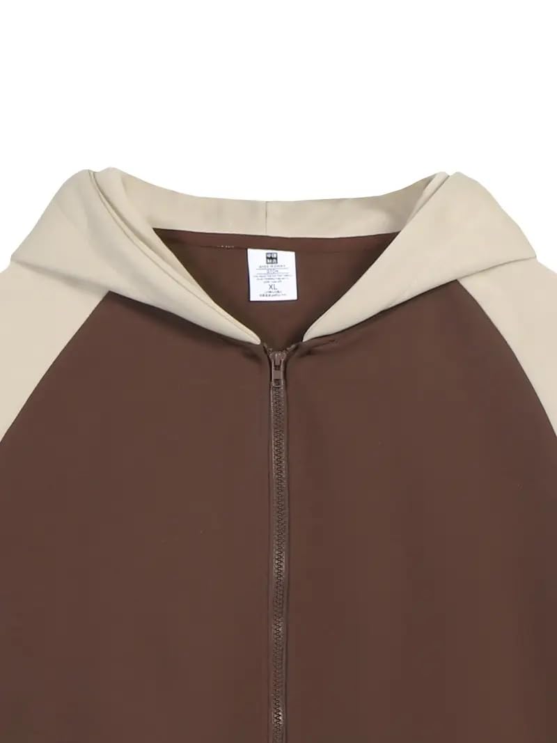 Celary Men's Colorblock Hoodie||Zip-Up Sweatshirt with Pockets ||Casual Cotton Blend Jacket for Men || Hoodie for Mens - Image 5
