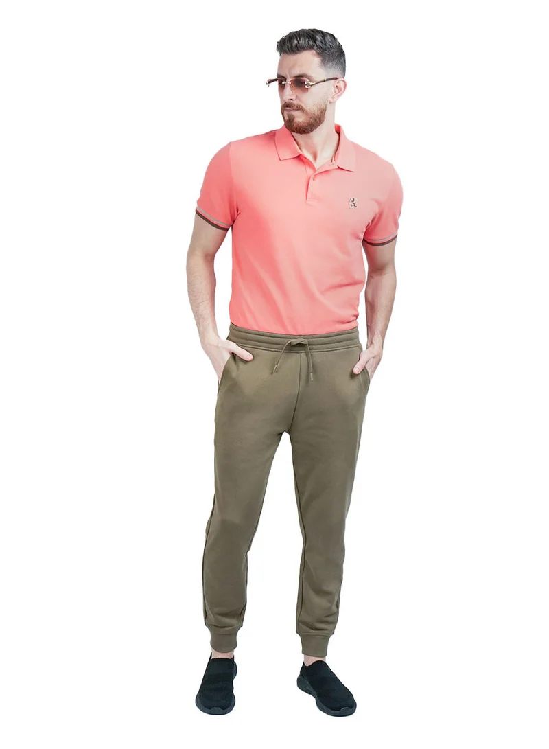 GIORDANO Men's French Terry Jogger Pants - Slim Fit, Elastic Waist, Comfortable & Stylish
