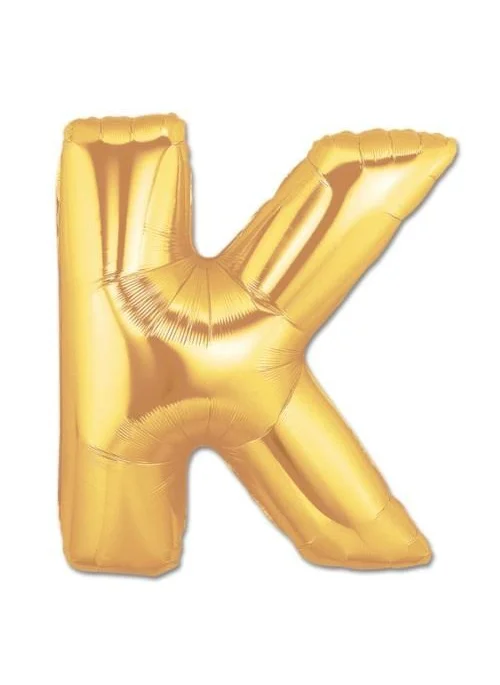 No-Name Letter K Gold Foil Balloon