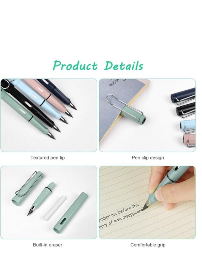 Spaceshoop Everlasting Pencil,  Infinity Pencil with Eraser and Replacement Nibs, Reusable Inkless Pencil for Writing, Drawing, Students Home Office School Supplies - Image 3