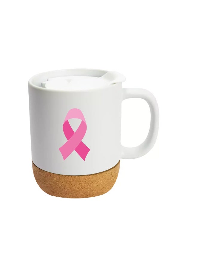 ميلز كوب قهوة للتوعية بسرطان الثدي مع شعار شريط الأمل - Image 2