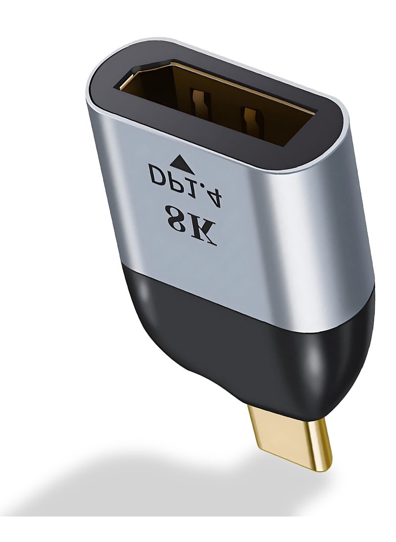 سانموجيد SANMUGEED من USB C إلى DP 1.4 DisplayPort 8K 60 هرتز، محول USB من النوع C إلى DisplayPort متوافق مع MacBook و iPad Pro وهاتف/لوحة الأندرويد  - Image 1