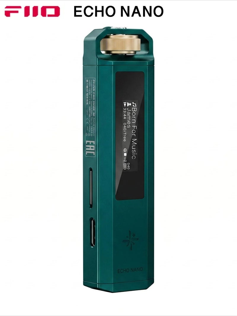 FiiO Snowsky Echo Nano Hi-Fi Portable High-Fidelity Music Player, Green - Image 1