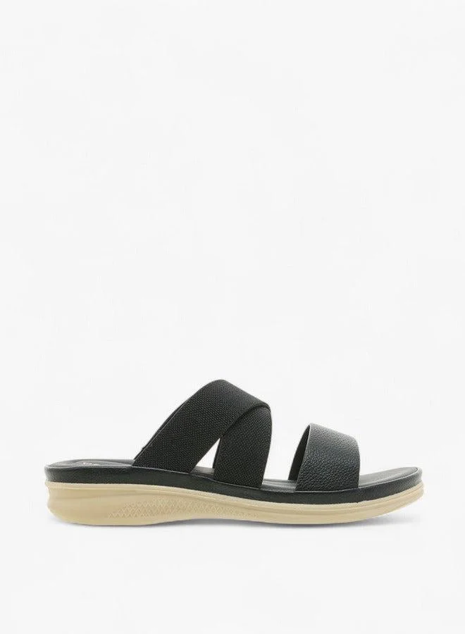 بابريكا صنادل نسائية بنعل مسطح بتصميم متقاطع سهل الارتداء