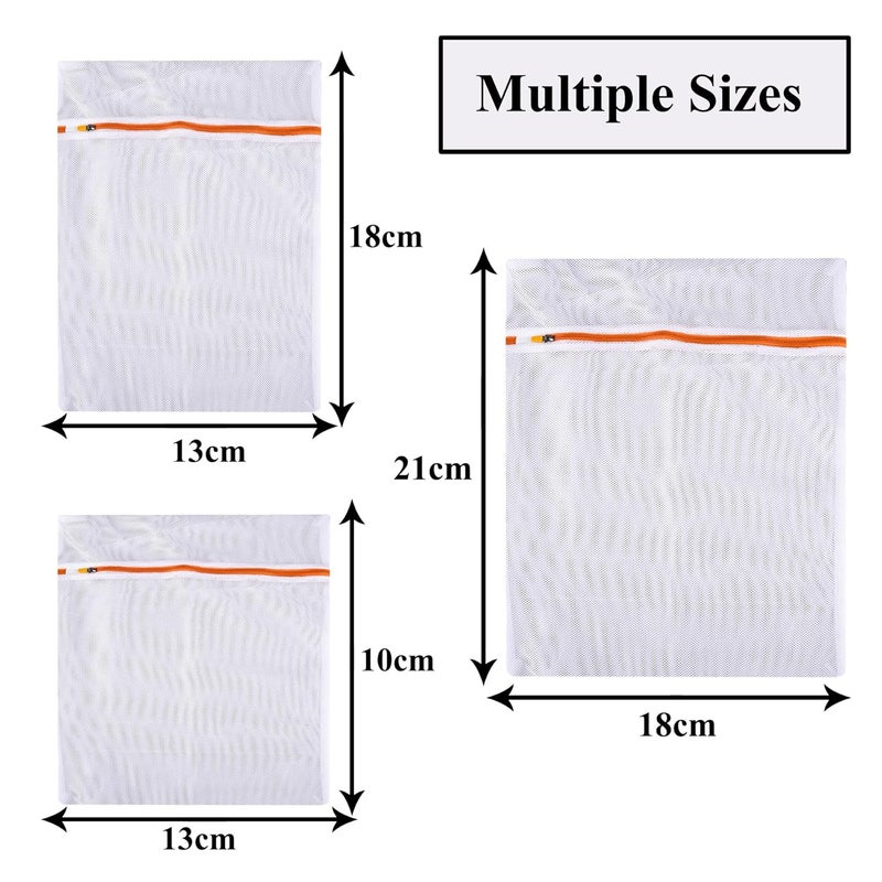 Kuber Industries Kuber Industries Laundry Washing Bags 3 Piece Set Washing Bags for BlouseBraPantyHosieryLingerieJeans Reusable Mesh Laundry Bags Laundry Storage Bag Clothes Bags White  - Image 3