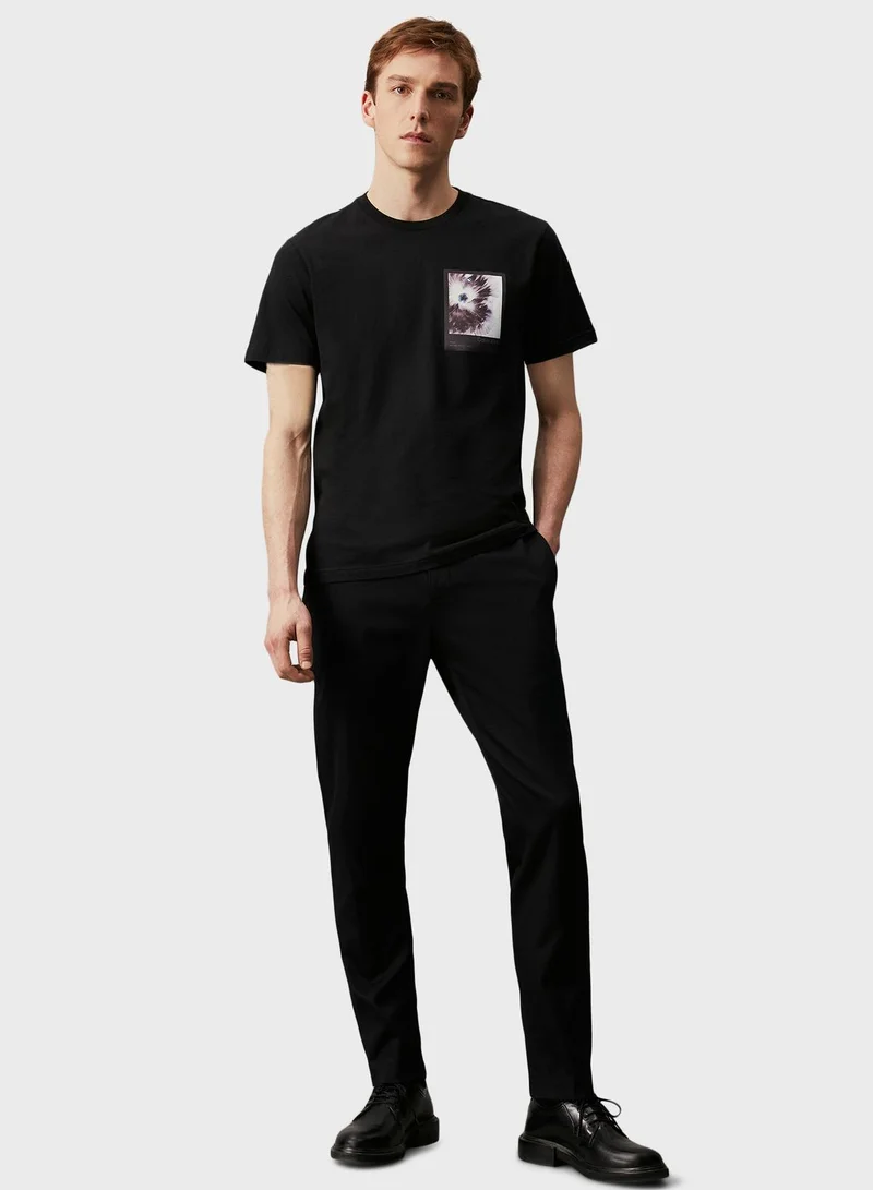 CALVIN KLEIN Graphic Crew Neck T-Shirt