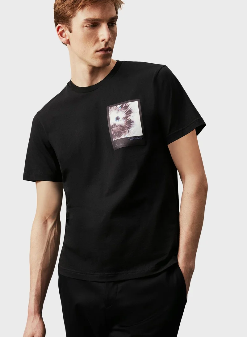 CALVIN KLEIN Graphic Crew Neck T-Shirt