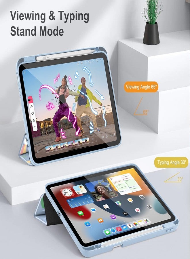 May Chen for iPad (A16) 11th Generation Case 11 Inch 2025, iPad 10th Gen Case 2022 10.9 inch, Built-in Pencil Holder with Shockproof Clear Transparent Back Shell Auto Wake/Sleep, Cartoon Stick Figure - Image 5