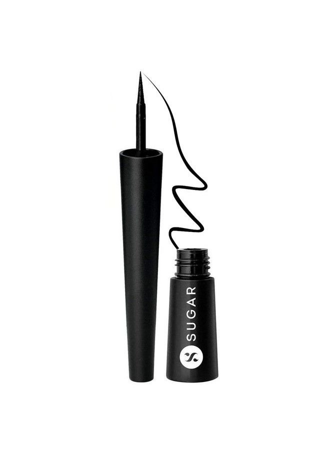 SUGAR Cosmetics - Gloss Boss 24Hr Eyeliner 01 Back In Black (Black Eyeliner) Glossy Eyeliner With Brush Smudge Proof Partywear Eye Liner Lasts Up To 24 Hours Glossy Finish - Image 1