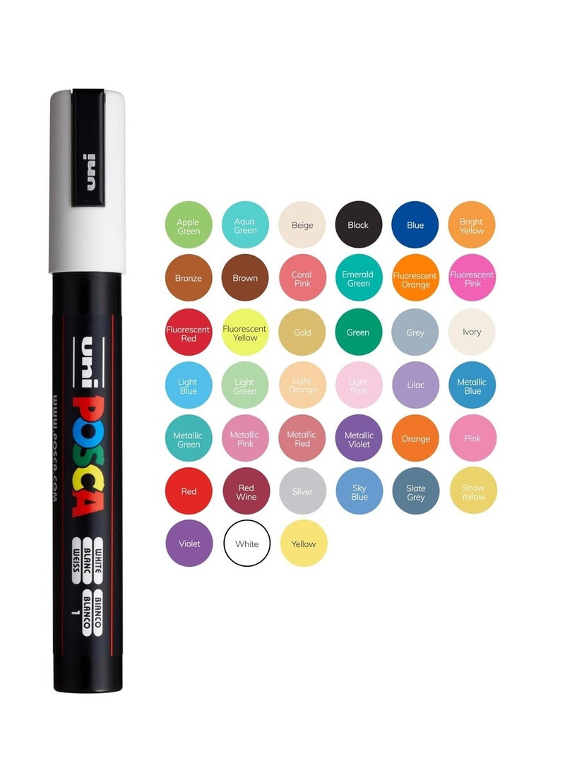 POSCA 16-Piece Paint Marker Art Pens Water Based Permanent Paint Marker 1.8-2.5mm - Image 2