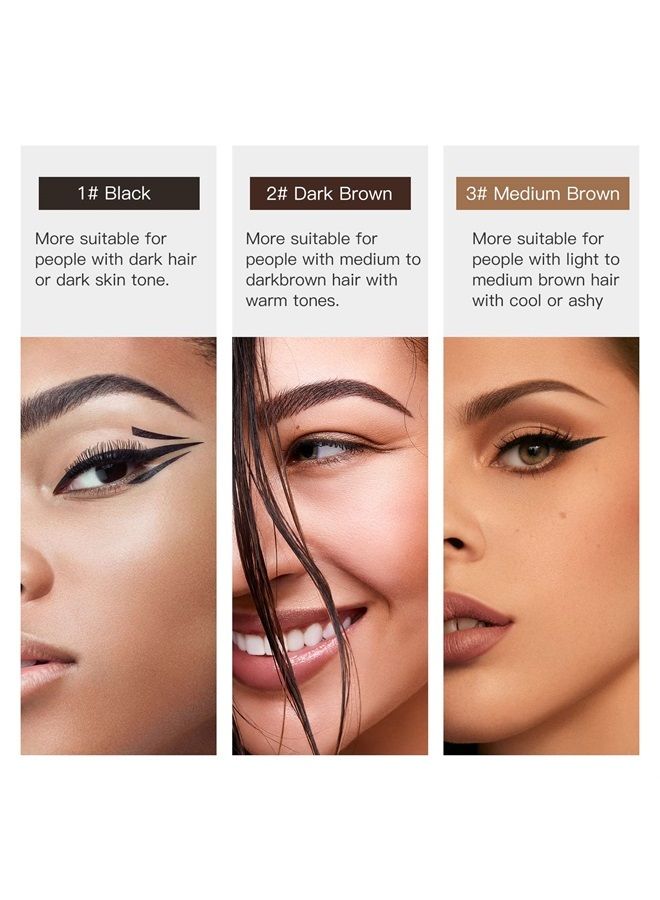LOKFAR 12 PCS Eye-Brow Pencil Set, Waterproof Eyebrow Pencil Microblading Eyebrow Pen Supplies Kit, Eyebrow Tattoo Makeup with 2 Sharpener, 10 Brow Stencils and Eyebrows Essential Tools (Medium Brown) - Image 3
