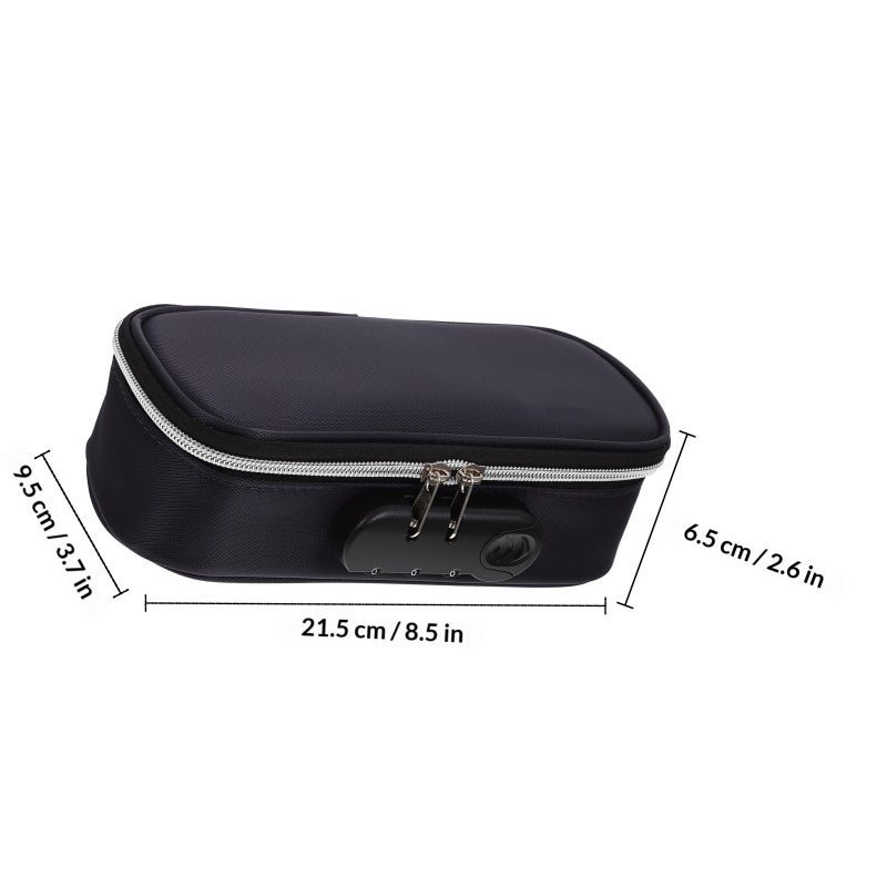 Handheld Pen Case Large Capacity Pen Bag Students Stationery Pouch Portable Pen Bag with Coded Lock - Image 2