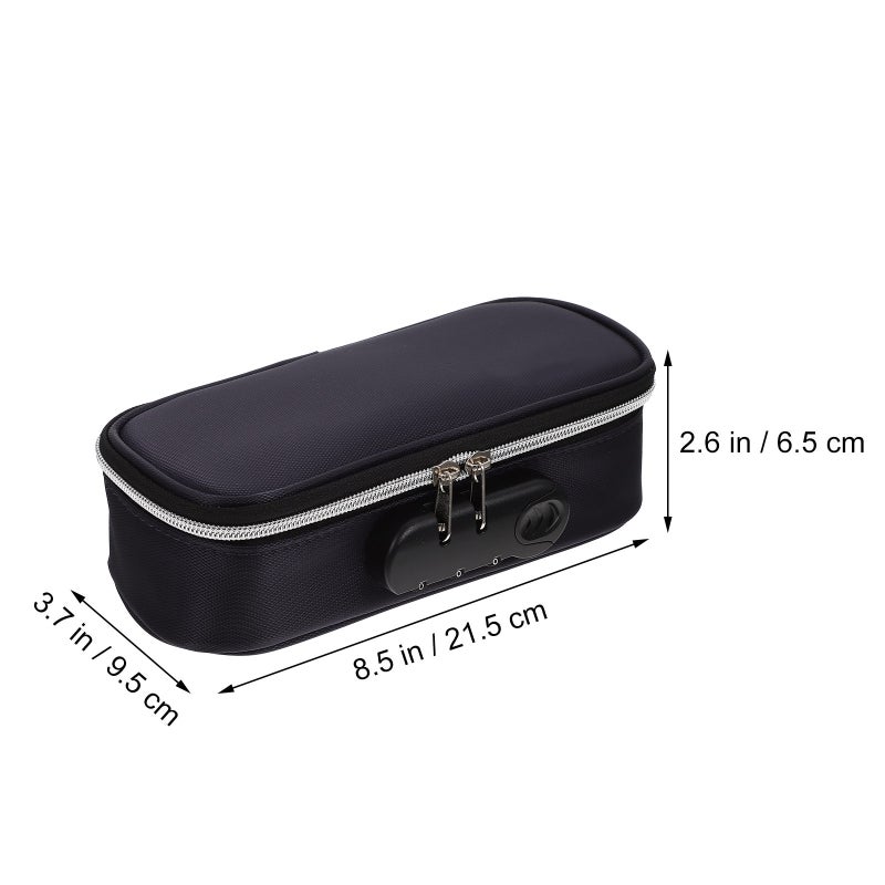 Handheld Pen Case Large Capacity Pen Bag Students Stationery Pouch Portable Pen Bag with Coded Lock - Image 4