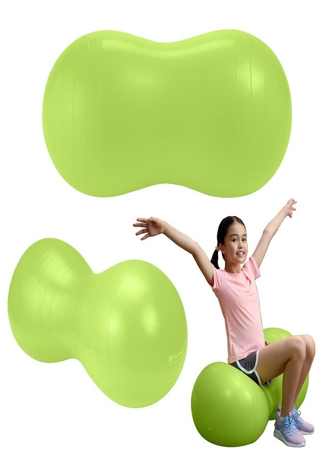 جايم كرسي مكتب هزاز للأطفال من جايم، على شكل حبة فول سوداني - كرة توازن لليوجا والتمارين الرياضية - ألعاب حسية - مقعد مرن، مقعد متأرجح للأولاد والبنات - لون ليموني - Image 1