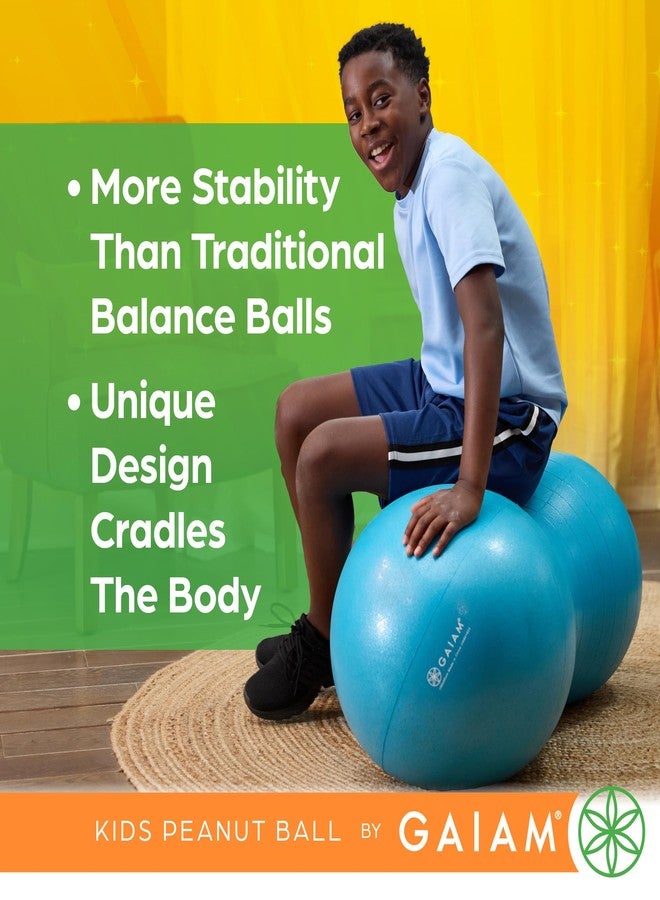 جايم كرسي مكتب هزاز للأطفال من جايم، على شكل حبة فول سوداني - كرة توازن لليوجا والتمارين الرياضية - ألعاب حسية - مقعد مرن، مقعد متأرجح للأولاد والبنات - لون ليموني - Image 4