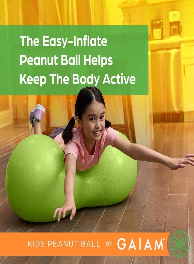 جايم كرسي مكتب هزاز للأطفال من جايم، على شكل حبة فول سوداني - كرة توازن لليوجا والتمارين الرياضية - ألعاب حسية - مقعد مرن، مقعد متأرجح للأولاد والبنات - لون ليموني - Image 2