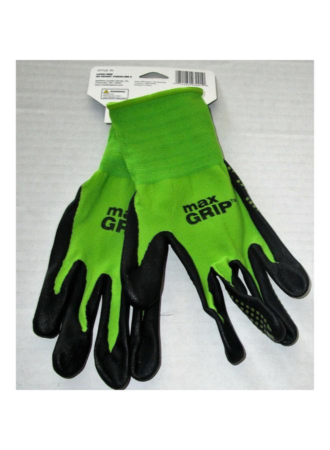 Midwest Max Grip Foldable Nitrile Gardening Gloves with Dotted Design Green - Image 2