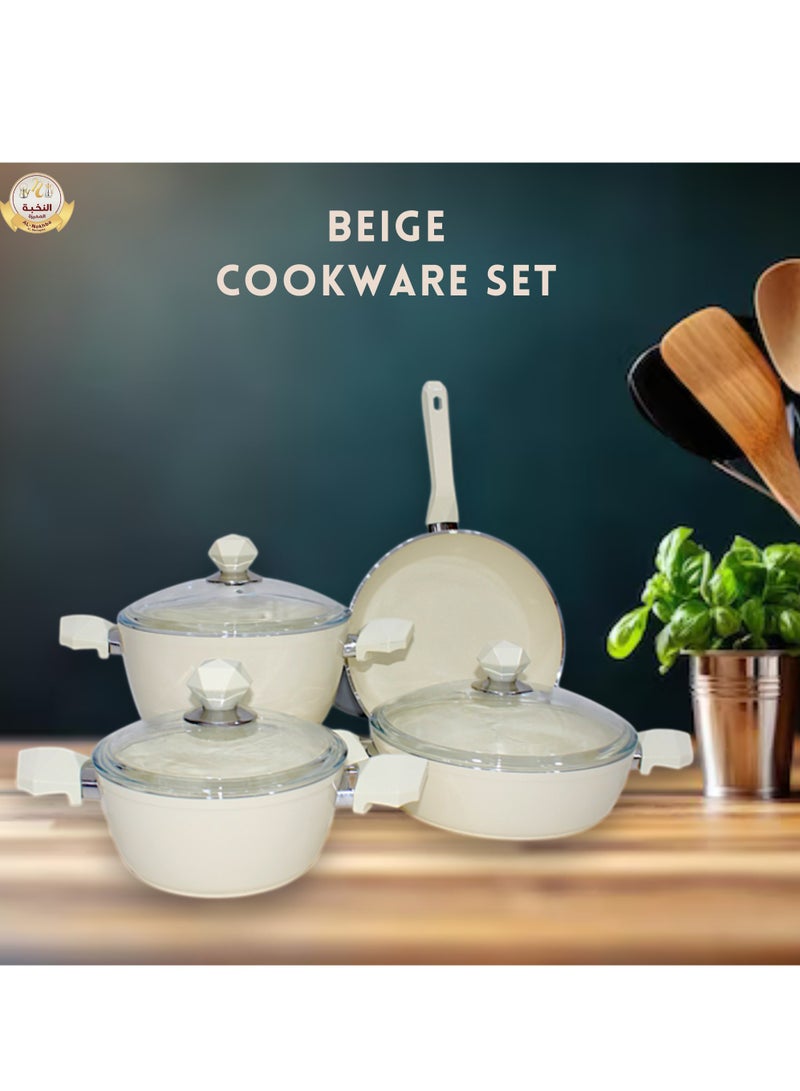 Al-Nokhba Ceramic Cookware Set - Non-Stick, Healthy, Durable, Oven-Safe, Dishwasher-Safe - Image 3