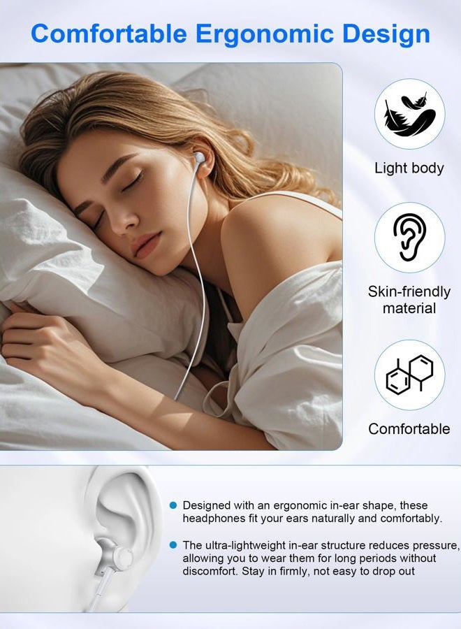 Haoano iPhone Ear Buds Wired Lightning Headphones for iPhone 14/14Pro/14Pro Max/13/13 Mini/12/12 Pro/11/XR/8, MFi Magnetic Corded Lightning Earphones with Mic Noise Cancelling Apple Earbuds Wired Ear Pods - Image 5