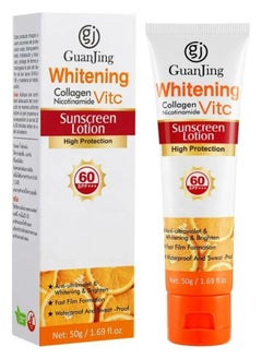 GUANJING whitening collagen nicotinamide vitamin c sunscreen cream lotion Anti-UV SPF 60 sunscreen cream 50 g  - Image 2