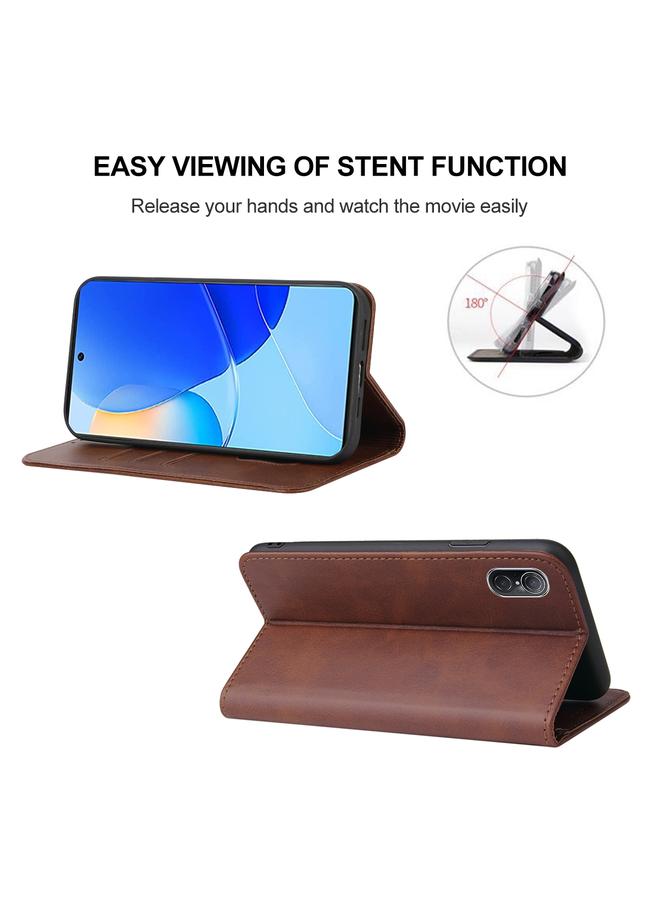 اس-توب جراب لهاتف Huawei Nova 9 SE مصنوع من الجلد بإغلاق مغناطيسي - Image 4