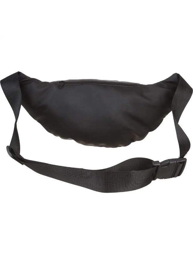 شنطة وسط ميكروفيبر للرجال، 3 سوستة، 6×15×36 سم - اسود - Image 3