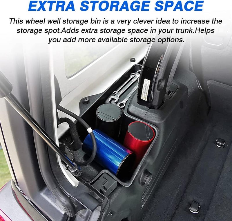 Autorder Custom Fit Trunk Storage Organizer for Jeep Wrangler JL 2018-2023 - Set of 2 - Image 4